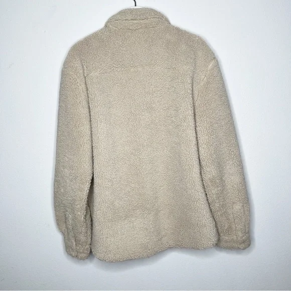 Axel Arigato Aspen Teddy Overshirt Beige Overshirt Shacket Jacket Logo Patch